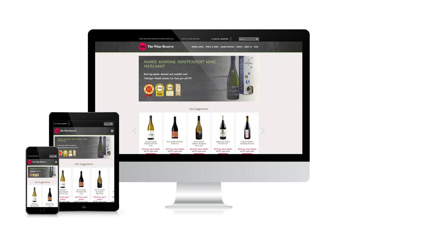 The Wine Resserve resposive web design
