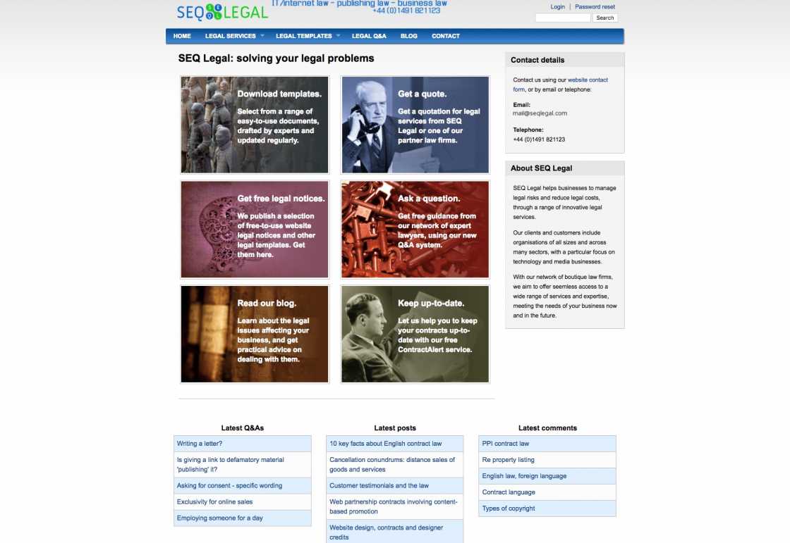 SEQ Legal old website