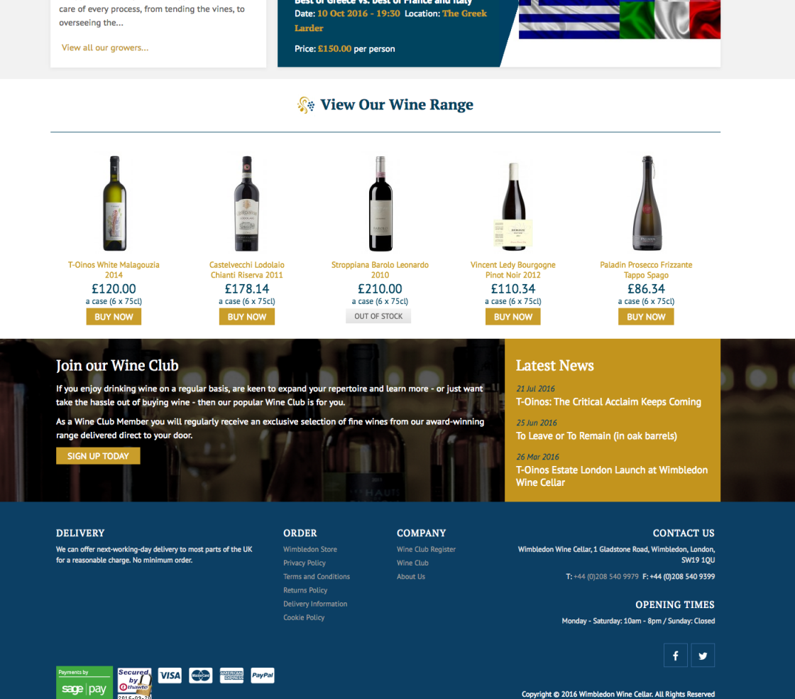 Wimbledon Wine Cellar Club Footer