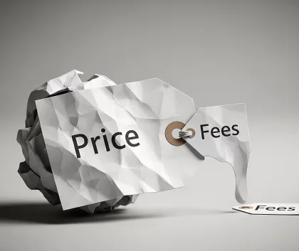 Crumpled up piece of paper with the word price on it 