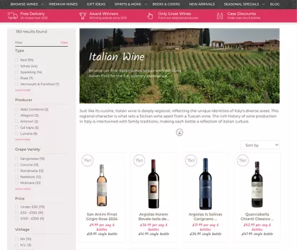 Retail ecommerce product listing