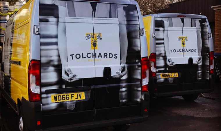Tolchards fleet of delivery vans