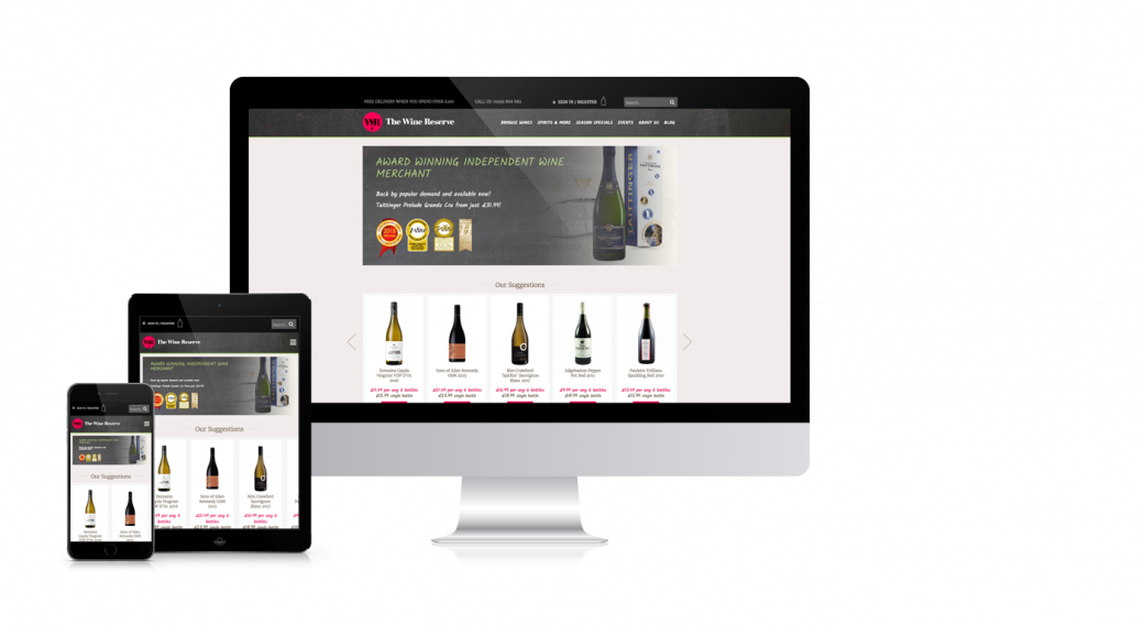 The Wine Resserve resposive web design