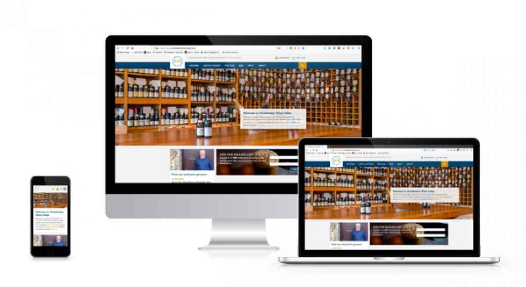 Wimbledone Wine Cellar resposive webs design